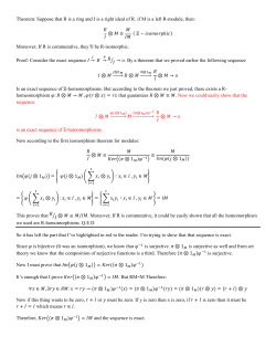 Theorem: Suppose that R is a ring and I is a right ideal of R. if