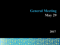 1st General Meeting May 16.