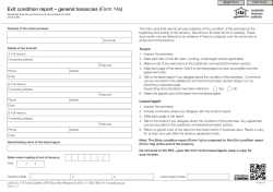 Exit condition report – general tenancies (Form 14a)