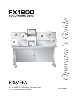 FX1200 Manual - Primera Technology