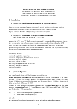 Event structure and the acquisition of passives