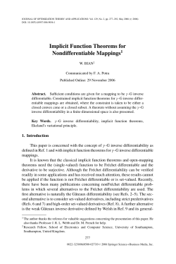 Implicit Function Theorems for Nondifferentiable