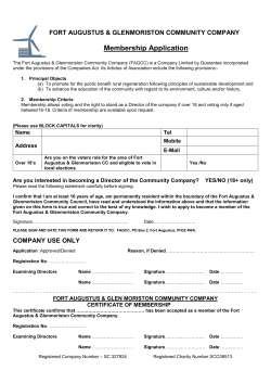 Fort Augustus and Glenmoriston Business Initiative