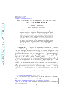 The asymptotic shape theorem for generalized first passage