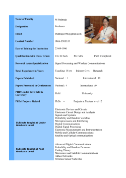 Name of Faculty - Velagapudi Ramakrishna Siddhartha Engineering