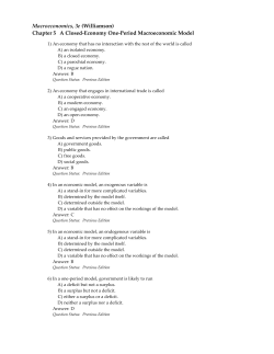 Chapter 5 A Closed-Economy One