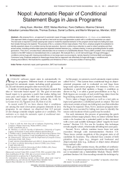 Nopol: Automatic Repair of Conditional Statement