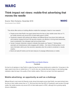 Think impact not views: mobile-first advertising that moves the needle