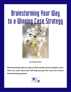 Brainstorming Your Way to a Winning Case Strategy