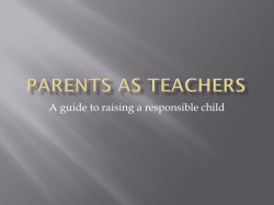 PARENTS AS TEACHERS