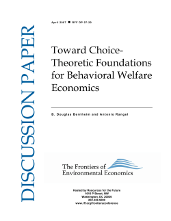 Toward Choice-Theoretic Foundations for Behavioral Welfare