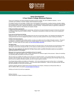 Game Development 3-Year Ontario College