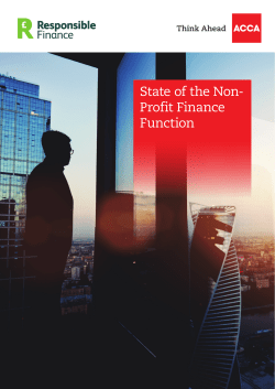 State of the Non- Profit Finance Function