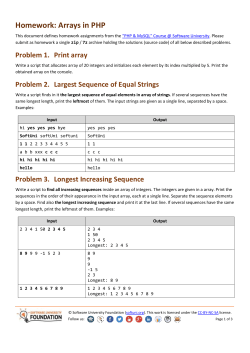 PHP and MySQL - Homework