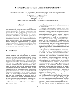 A Survey of Game Theory as Applied to Network Security