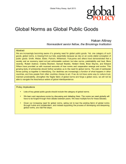 Global Norms as Global Public Goods
