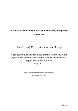 BSc (Hons) Computer Games Design