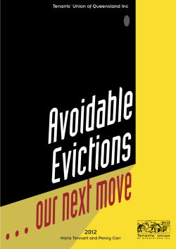 Avoidable Evitions.... our next move
