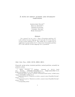 A note on group actions and invariant partitions