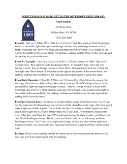 Printable Directions to the North Branch