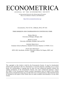 Time Horizon and Cooperation in Continuous Time