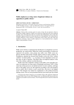 Public Employees as Swing Voters: Empirical Evidence on