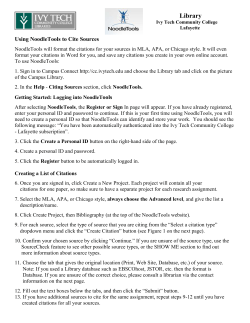 NoodleTools - Ivy Tech Community College