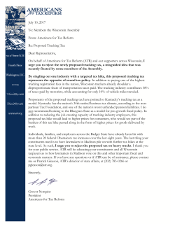 Proposed Trucking Tax Dear Representativ