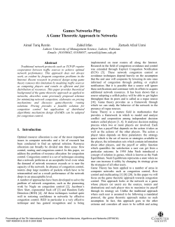 Games networks play a game theoretic approach to networks