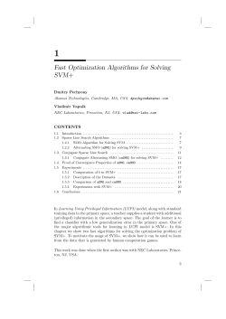 Fast Optimization Algorithms for Solving SVM+