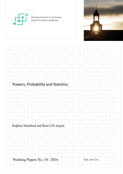 Powers, Probability and Statistics