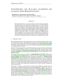 unsupervised and scalable algorithm for learning node