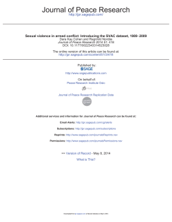 Sexual Violence in Armed Conflict - The Belfer Center for Science