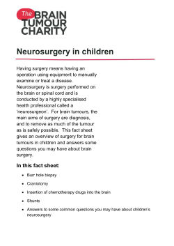 Neurosurgery in children - The Brain Tumour Charity