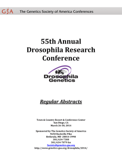 44th Annual Drosophila Research Conference