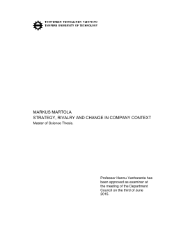 Strategy, Rivalry and Change in Company Context