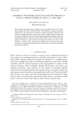 indirect network effects and the product cycle