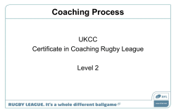 Coaching Process - Rugby