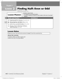 Finding Half: Even or Odd