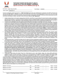 Minor Waiver - Oceanside Turkey Trot