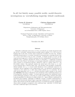 In all, but finitely many, possible worlds: model
