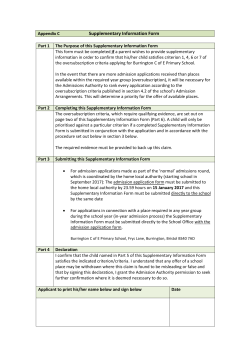 Burrington Appendix C Supplementary Information Form