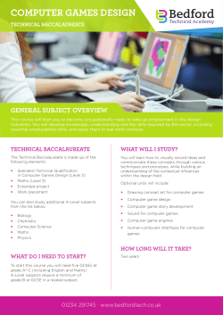 COMPUTER GAMES DESIGN