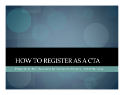 How to register as a cta