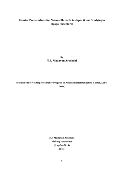 Disaster Preparedness for Natural Hazards in Japan (Case Studying