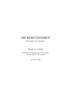 MicroEconomics- Principles and Analysis