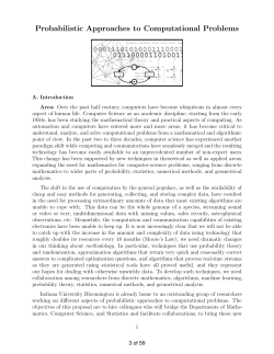 Probabilistic Approaches to Computational Problems