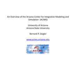 An Overview of the Arizona Center for Integrative - ACIMS