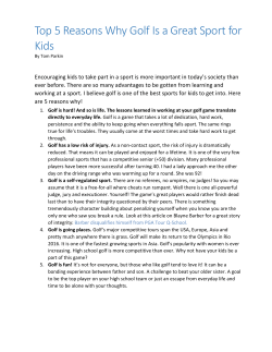 Top 5 Reasons Why Golf Is a Great Sport for Kids