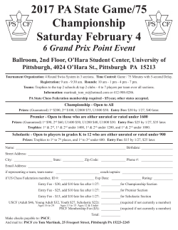 2017 PA State Game/75 Championship Saturday February 4